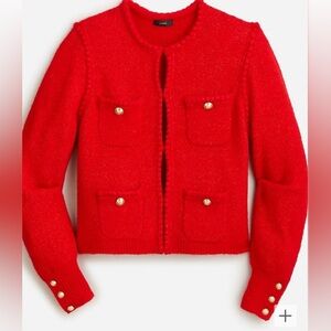 J. Crew Red Jacket with Gold Buttons